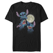 Men's Lilo & Stitch Howling at the Moon  Adult T-Shirt