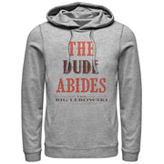 Men's The Big Lebowski The Dude Abides  Adult Pull Over Hoodie