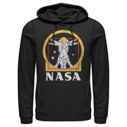 Men's NASA Da Vinci Astronaut Logo  Adult Pull Over Hoodie