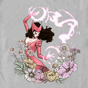 Men's Marvel Floral Scarlet Witch  Adult T-Shirt