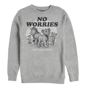 Men's Lion King No Worries Cartoon  Adult Sweatshirt