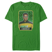 Men's Star Trek: The Next Generation St. Patrick's Day Lucky Engineer La Forge  Adult T-Shirt