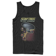 Men's Star Trek: The Next Generation Enterprise with Captain and Crew Portraits  Adult Tank Top