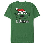 Men's Toy Story Christmas Alien Believe  Adult T-Shirt