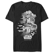 Men's Star Wars Rogue One Stormtrooper Ripped Page Print  Adult T-Shirt