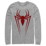 Men's Marvel Spider-Man Icon Badge  Adult Long Sleeve Shirt