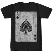 Men's Lost Gods Distressed Ace of Spades  Adult T-Shirt