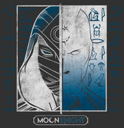 Men's Marvel: Moon Knight Split Face Duo  Adult T-Shirt