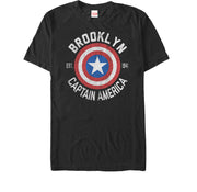 Men's Marvel Captain America Brooklyn Shield  Adult T-Shirt