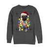 Men's Lost Gods Ugly Christmas Pug Lights  Adult Sweatshirt