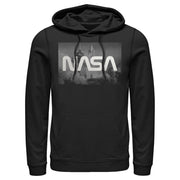 Men's NASA Space Shuttle Blast Off Text Over Lay  Adult Pull Over Hoodie