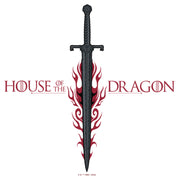 Men's Game of Thrones: House of the Dragon Flaming Sword Logo  Adult T-Shirt