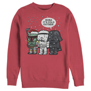 Men's Star Wars Christmas Boba It's Cold Outside  Adult Sweatshirt