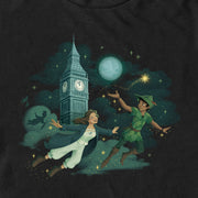 Men's Peter Pan & Wendy Animated Flying Scene  Adult T-Shirt