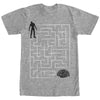 Men's Lost Gods Halloween Zombie Brain Teaser Maze  Adult T-Shirt