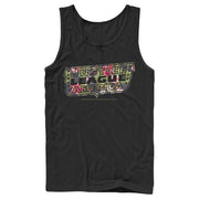 Men's Justice League Floral Logo  Adult Tank Top