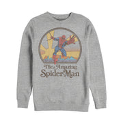 Men's Marvel Vintage Spider-Man Sun  Adult Sweatshirt