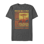 Men's Lion King Savannah Landscape Logo  Adult T-Shirt