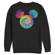 Men's Mickey & Friends Rainbow Tie-Dye Mickey Mouse Logo  Adult Sweatshirt