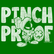 Men's Looney Tunes St. Patrick's Day Marvin the Martian Pinch Proof  Adult T-Shirt