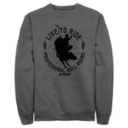 Men's Professional Bull Riders Live to Ride Silhouette  Adult Sweatshirt