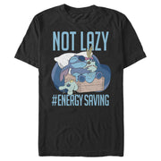 Men's Lilo & Stitch Not Lazy, Saving Energy  Adult T-Shirt