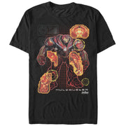 Men's Marvel Avengers: Infinity War Hulkbuster Schematic  Adult T-Shirt