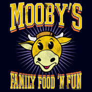 Men's Jay and Silent Bob Mooby's Family Food 'N Fun  Adult T-Shirt