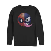 Men's Marvel Venom Spider-Man Split Emoji  Adult Sweatshirt