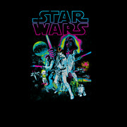 Men's Star Wars Neon Collage  Adult Pull Over Hoodie