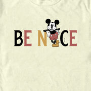 Men's Mickey & Friends Retro Be Nice  Adult T-Shirt