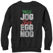 Women's CHIN UP Christmas Jog for Egg Nog  Adult Sweatshirt