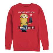 Men's Despicable Me Minion Wi-Fi  Adult Sweatshirt