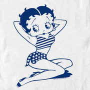 Men's Betty Boop Blue Patriotic Betty  Adult T-Shirt