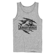 Men's Jurassic World Scale Logo Claw Marks  Adult Tank Top