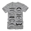 Men's Lost Gods Mustache Types  Adult T-Shirt