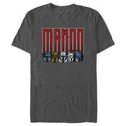 Men's Star Wars: The Mandalorian Mando Helmet Line  Adult T-Shirt