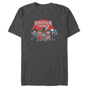 Men's Stranger Things Cartoon Gang  Adult T-Shirt