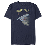 Men's Star Trek: The Original Series USS Enterprise Discovering New Worlds In Space  Adult T-Shirt