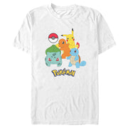 Men's Pokemon Poke Ball Group  Adult T-Shirt