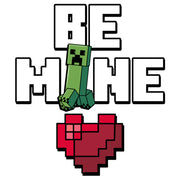 Men's Minecraft Be Mine Creeper  Adult T-Shirt