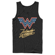 Men's Wonder Woman 1984 Neon Logo Glow  Adult Tank Top