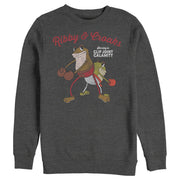 Men's Cuphead Ribby and Croaks Distressed  Adult Sweatshirt