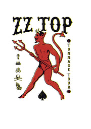 Men's ZZ TOP Devil Spades  Adult Long Sleeve Shirt