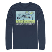 Men's Toy Story Ducky & Bunny Panels  Adult Long Sleeve Shirt