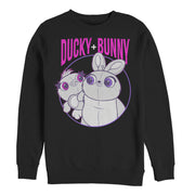 Men's Toy Story Ducky & Bunny Circle Portrait  Adult Sweatshirt