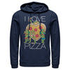 Men's Teenage Mutant Ninja Turtles I Love Pizza Heart  Adult Pull Over Hoodie