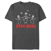 Men's Star Wars Halloween Vader Skeletons  Adult T-Shirt