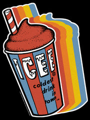 Men's ICEE Coldest Drink in Town Retro Rainbow  Adult T-Shirt