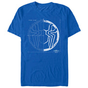 Men's Marvel Spider-Man: No Way Home Spider Icon Blueprint  Adult T-Shirt